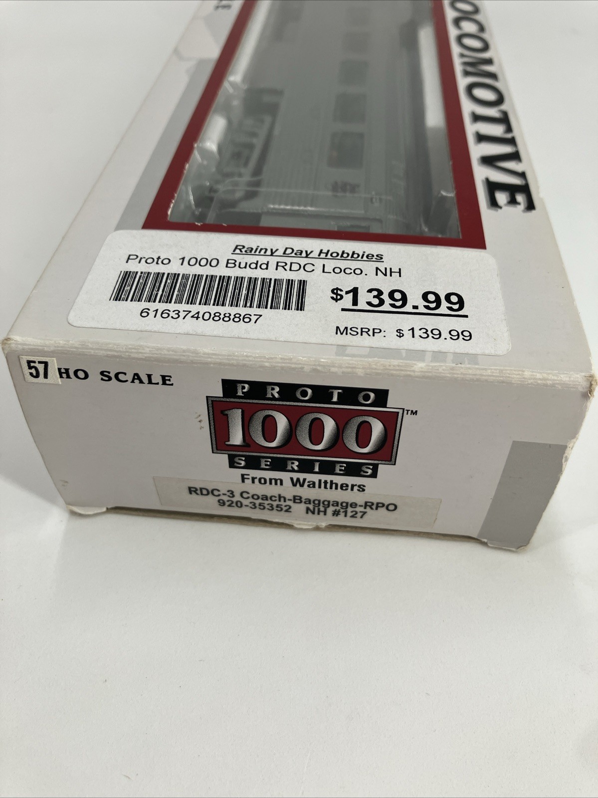 Walthers Proto #920-35352 Budd RDC-3 Coach-Baggage-RPO New Haven #127 NIB 1/87