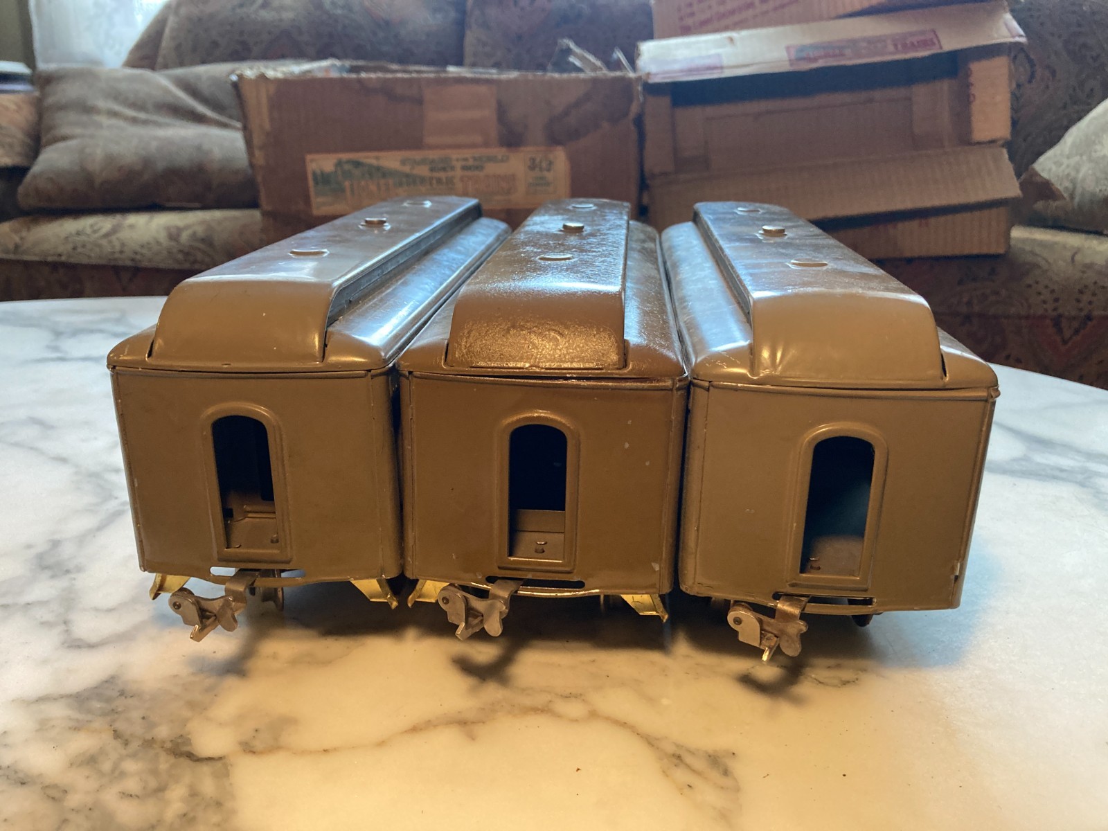 1920s Prewar Lionel 342 Train set with 318 engine 309, 310 & 312 Cars in Boxes