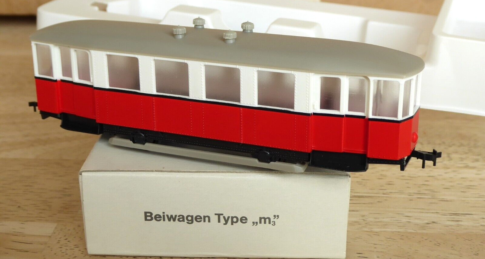 Halling H0 Vienna Tram Trailer Type m3 Without Motor, Tram Tramway