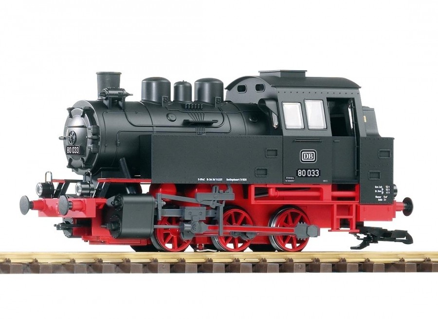 Piko 37202 G Deutsche Bahn III BR80 Steam Locomotive – Black/Red