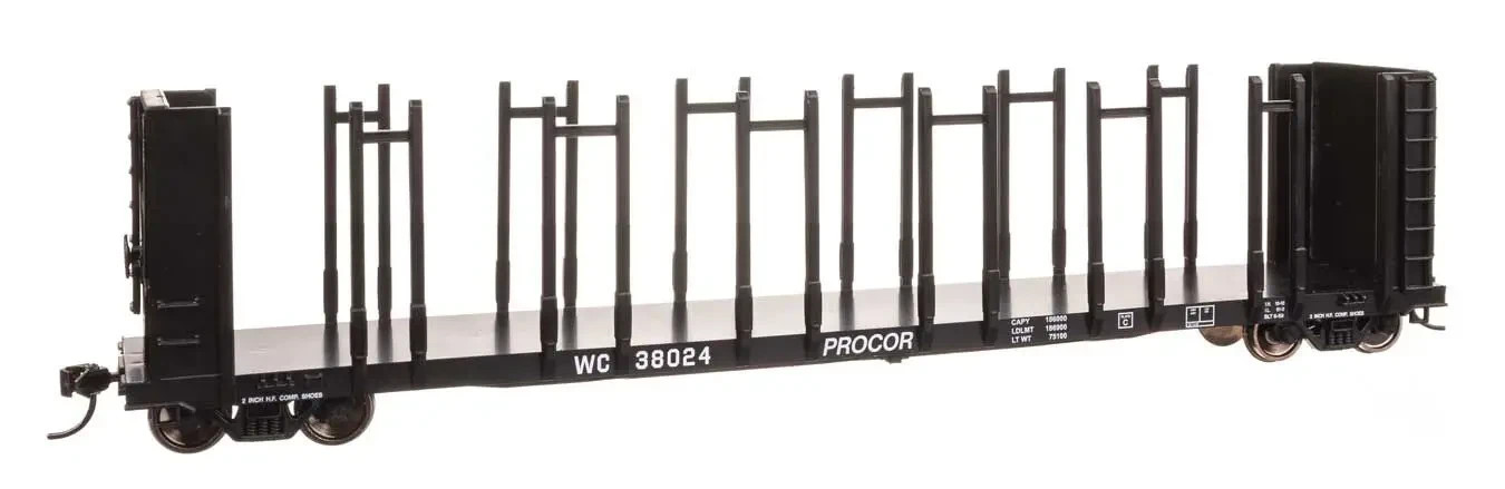 *HO Walthers 50821 63′ Pulpwood Flatcar – Ready to Run — Wisconsin Central