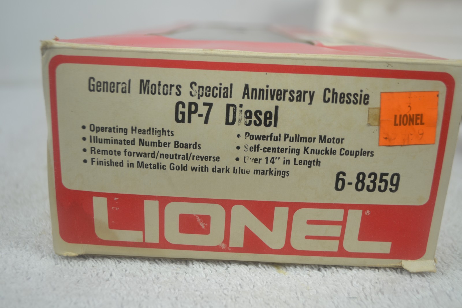 LIONEL MPC 6-8359 CHESSIE GM SPECIAL ANNIVERSARY GP-7 DIESEL, GOLD, LN-BOXED