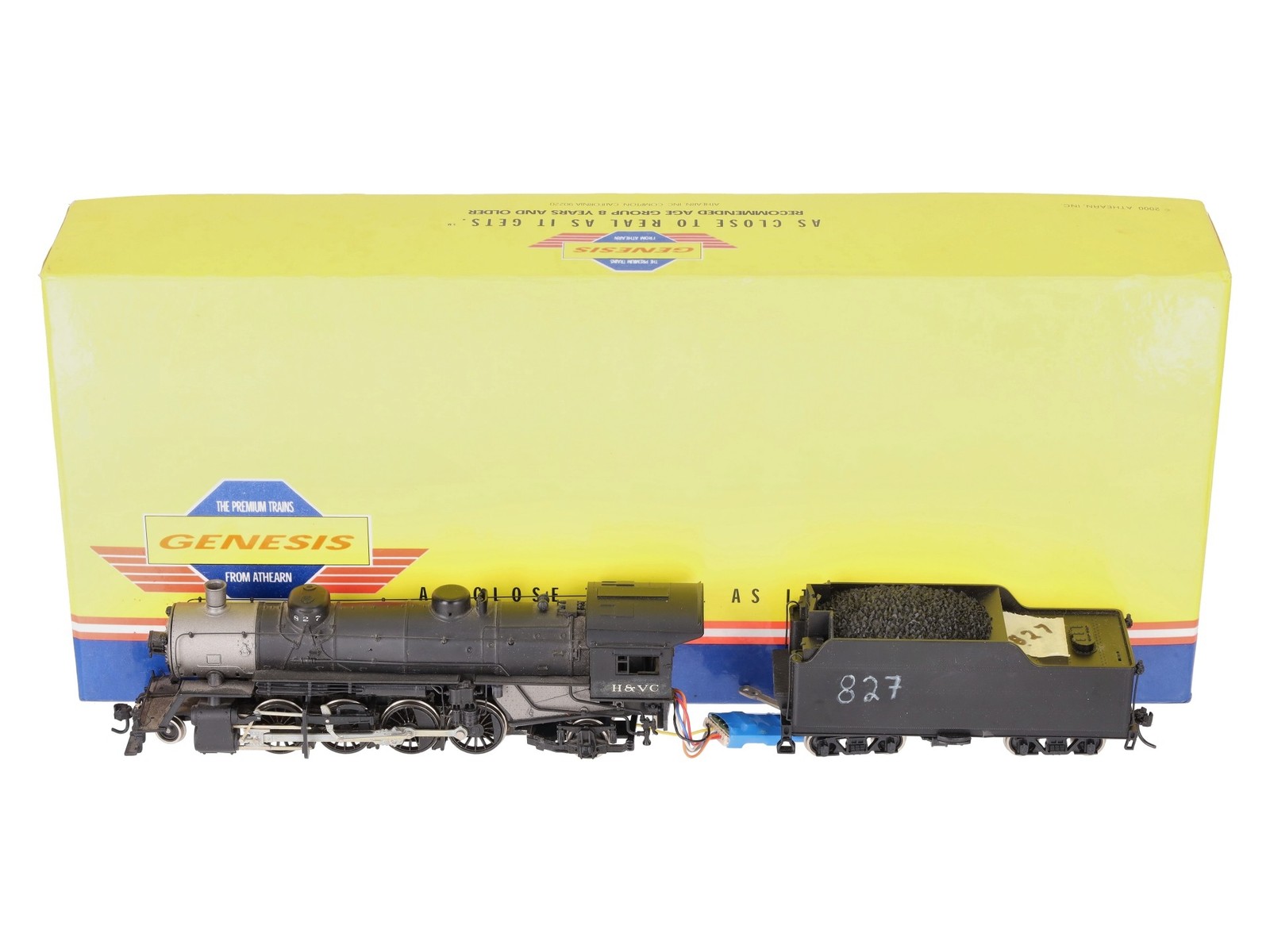 Athearn G9001 HO Scale H&VC USRA 2-8-2 Mikado Steam Locomotive & Tender – Custom
