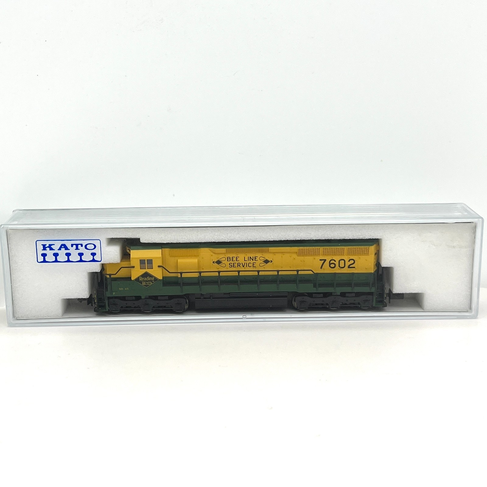 Kato N Scale 176-3115 Reading Bee Line EMD SD45 Diesel Locomotive 7602 Std DC