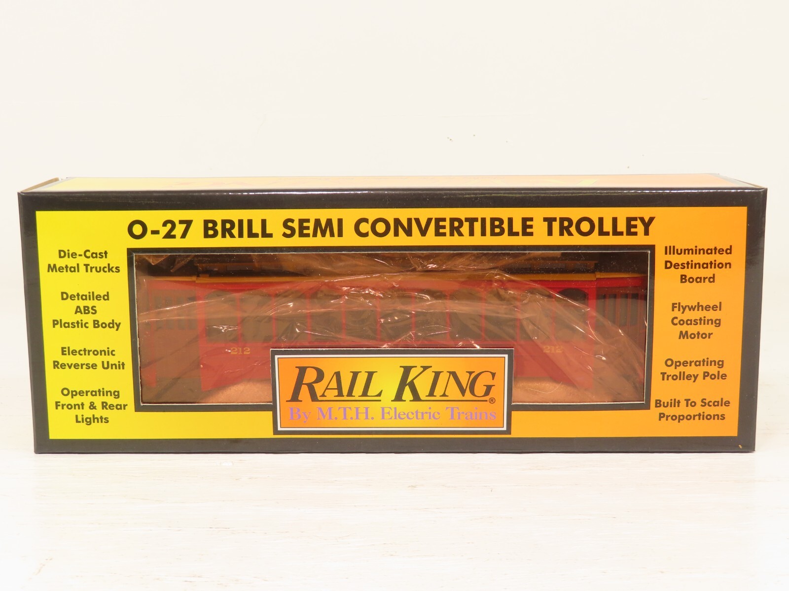 MTH 30-2512-1 Brill Semi Convertible Trolley w/Proto LN