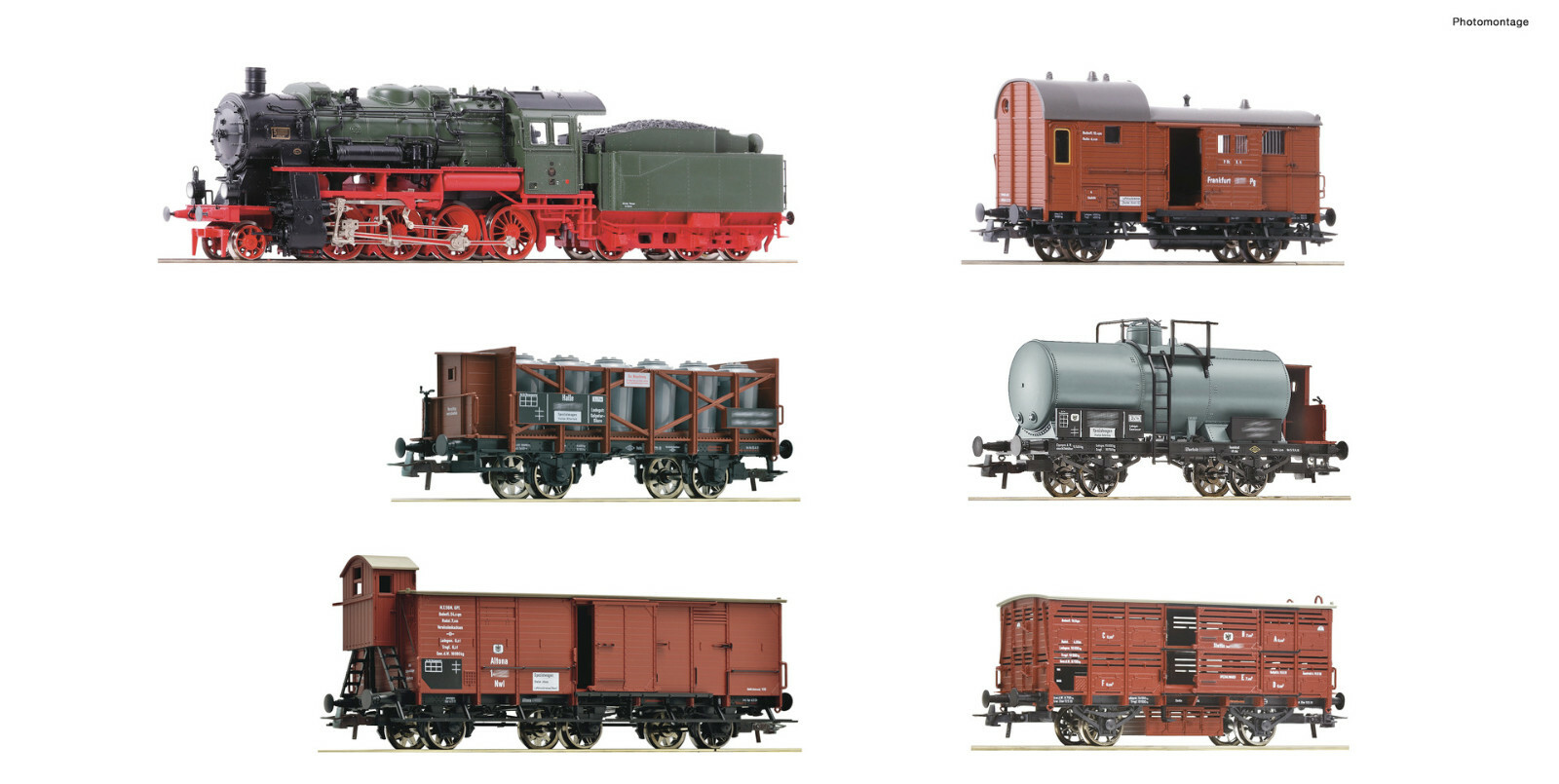 ROCO 61480 Steam Locomotive G 8+ Freight Train K. P. E.V EP I Analogue Year Nip