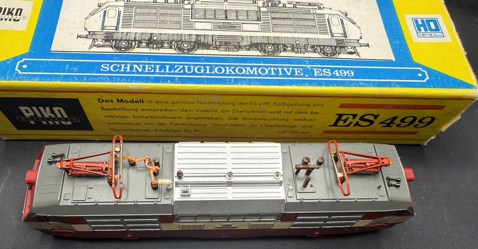 PIKO SCHNELIZUGLOKOMOTIVE ES 499 HO ELECTRIC LOCOMOTIVE 5/6220-002 RED TESTED!