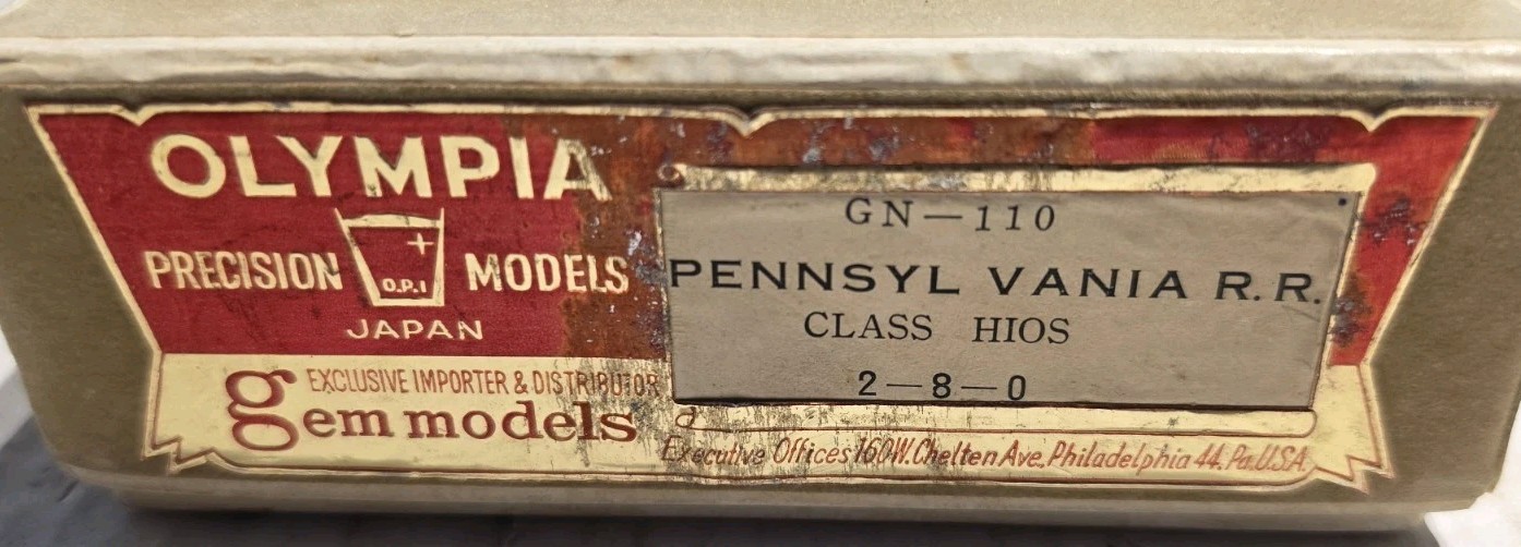Olympia Precision Models HO Scale Brass 2-8-0 Class HIOS Steam Loco PRR GN-110