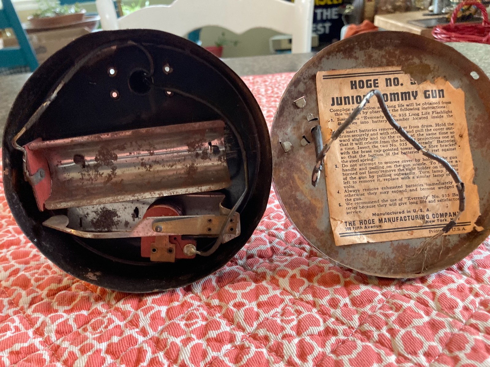 Hoge Toy #50 Junior Tommy Gun Battery Operated Mfg. 1930’s