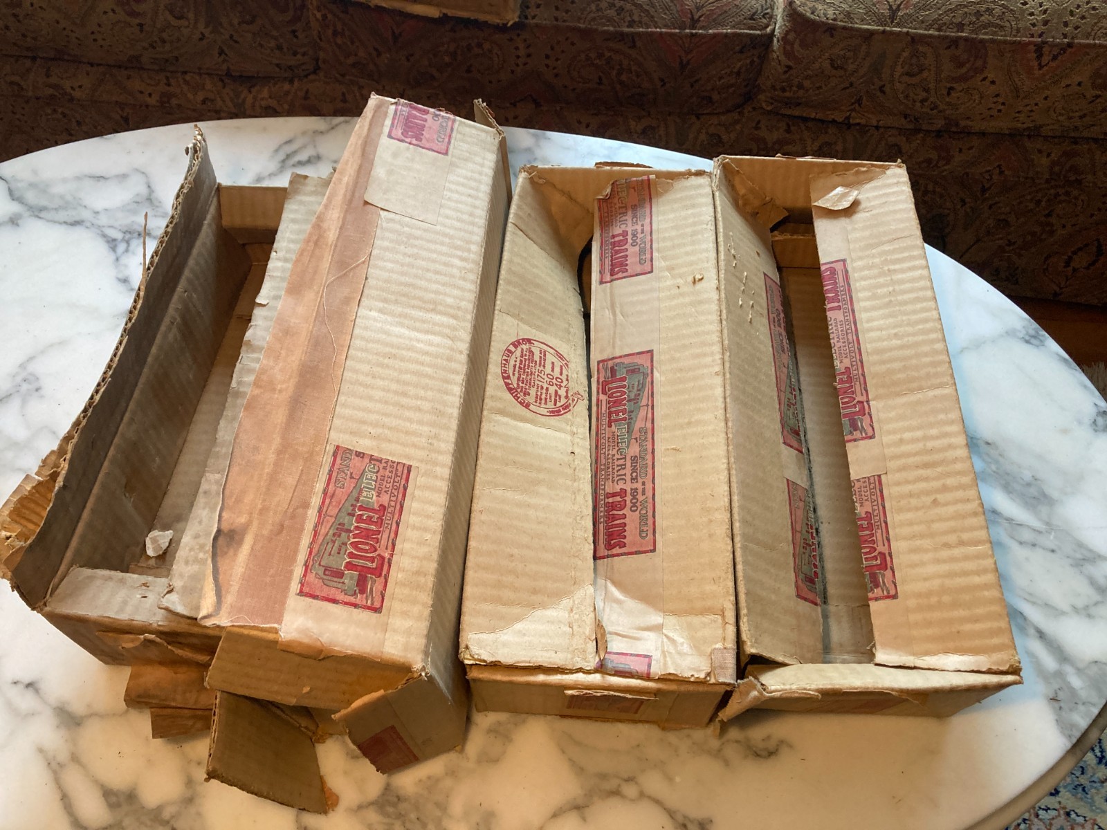 1920s Prewar Lionel 342 Train set with 318 engine 309, 310 & 312 Cars in Boxes