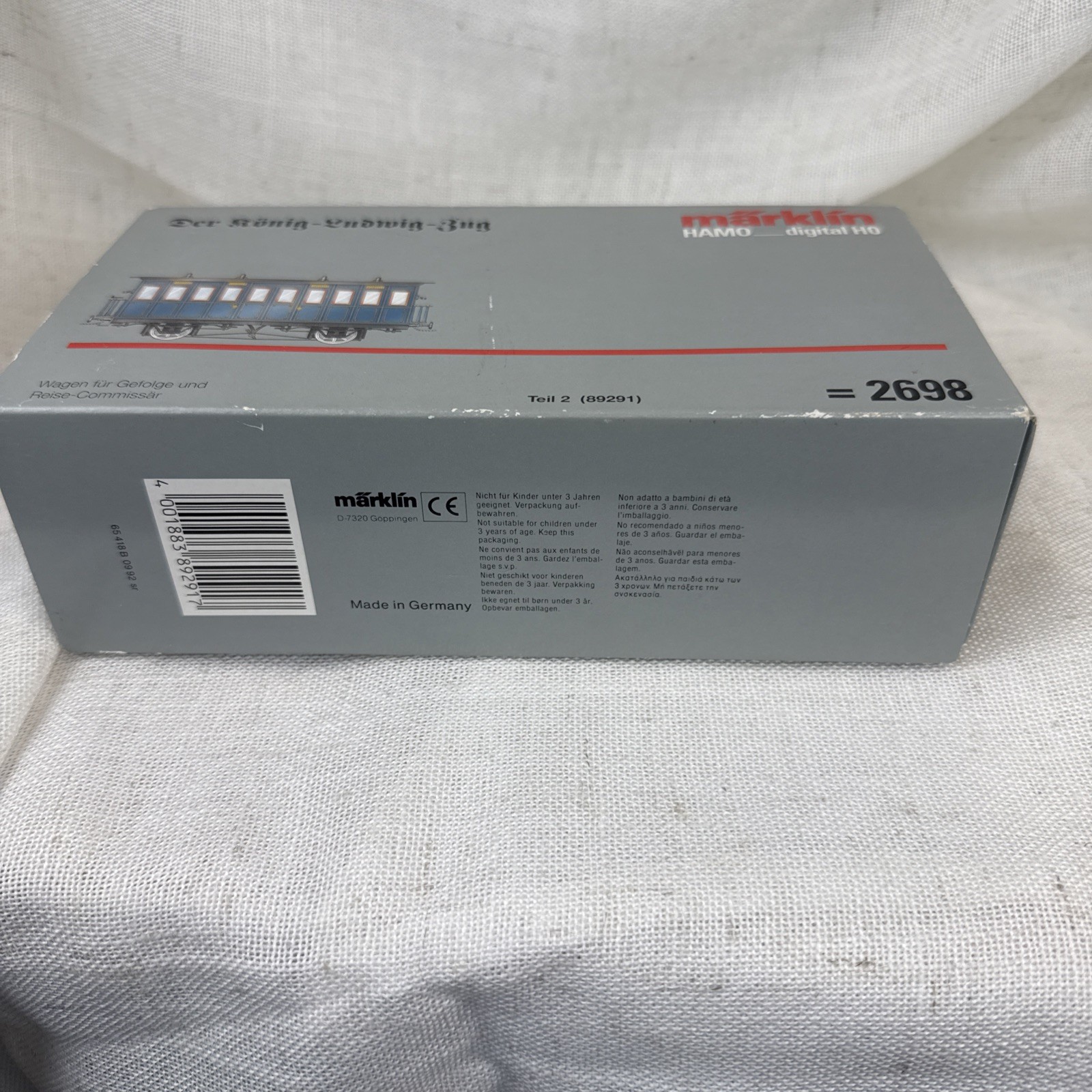 Marklin Digital Ho King Ludwig Service Wagon #2698 Car #2 , NEW In Mint Box
