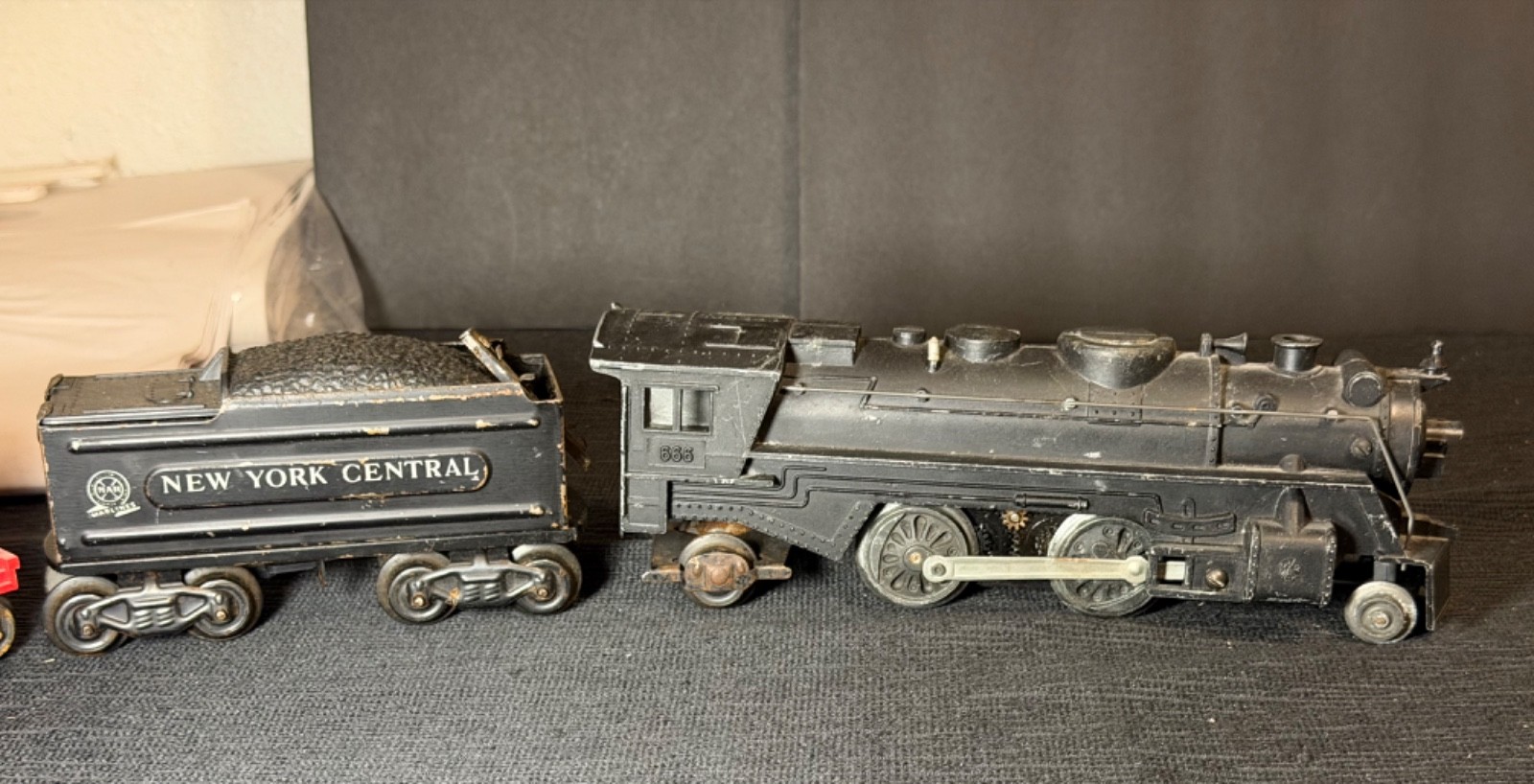 5 pc Vintage Marx O Ga Trains~ #666 Locomotive & New York Central Tender caboose