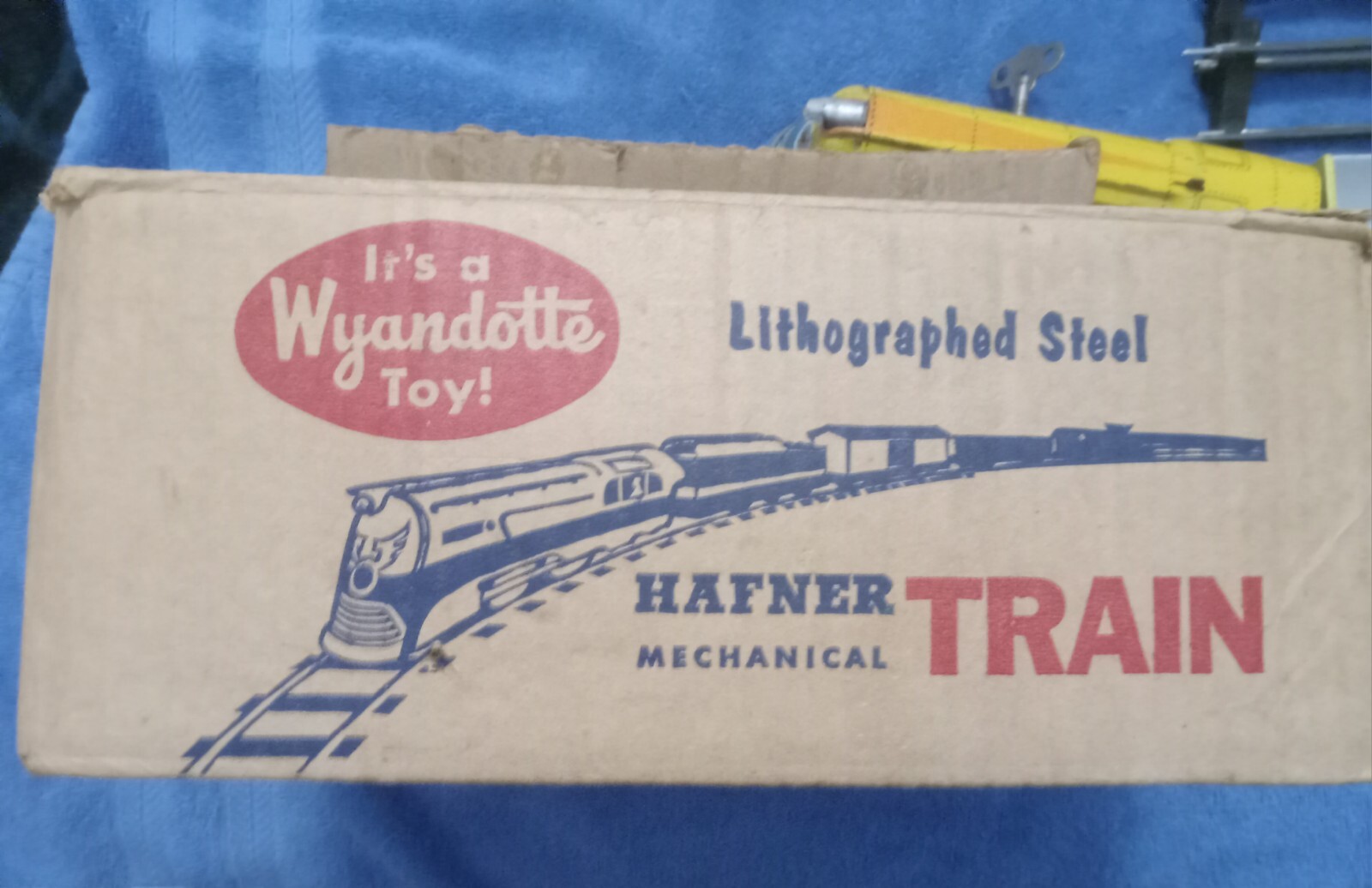 VTG 50s Hafner Tin Toy Train Set 115041 – Working with Track And Box