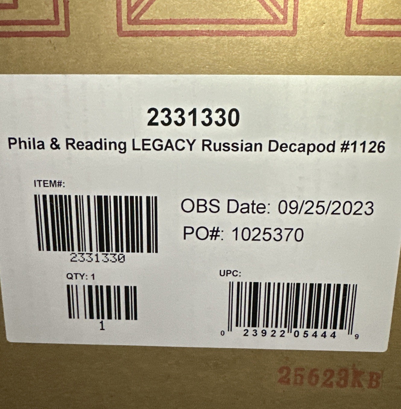 Lionel LEGACY 2331330 PHILADELPHIA READING Russian Decapod 2-10-0 Steam ENGINE