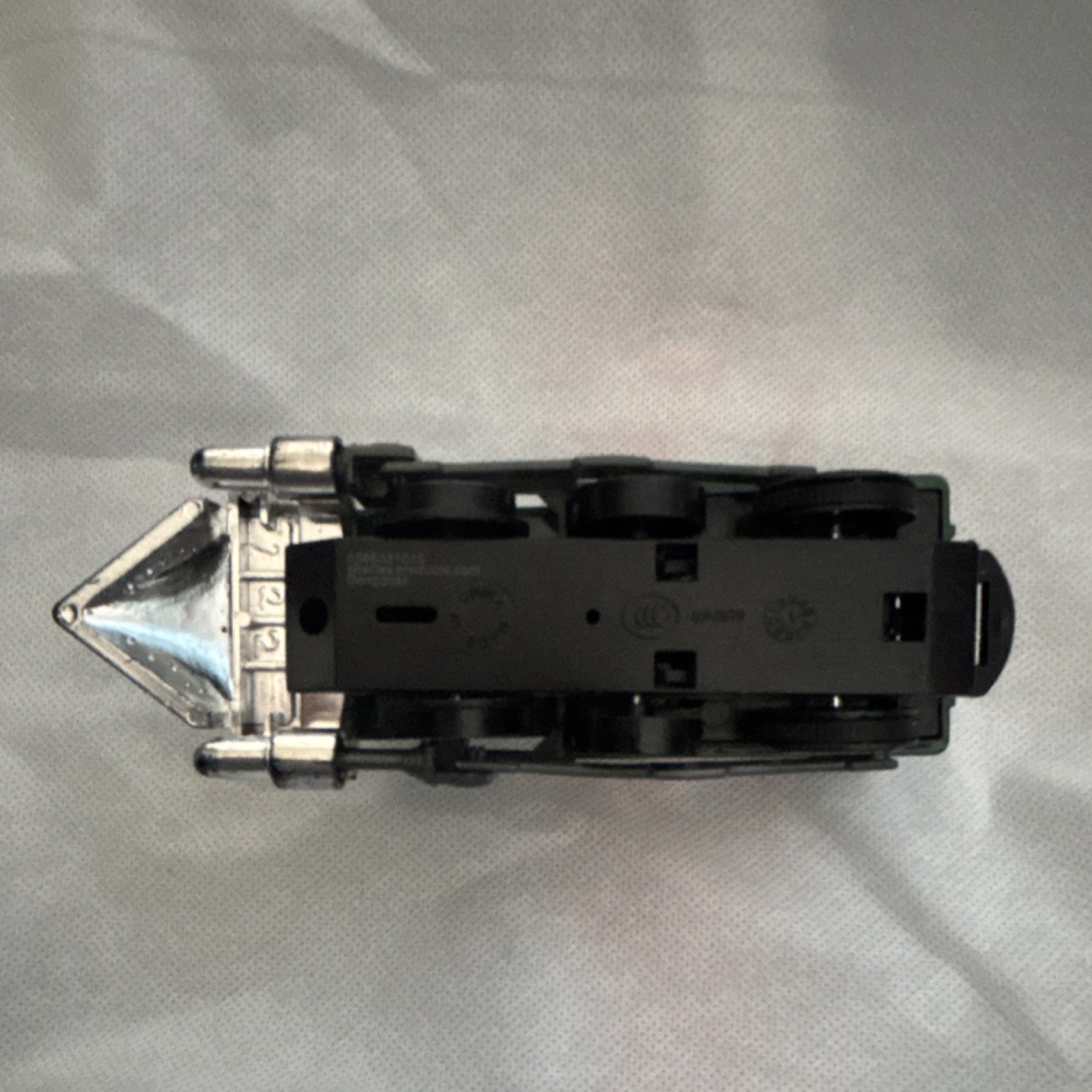 Steam Locomotive Model Train Green Silver Black Painted Plastic