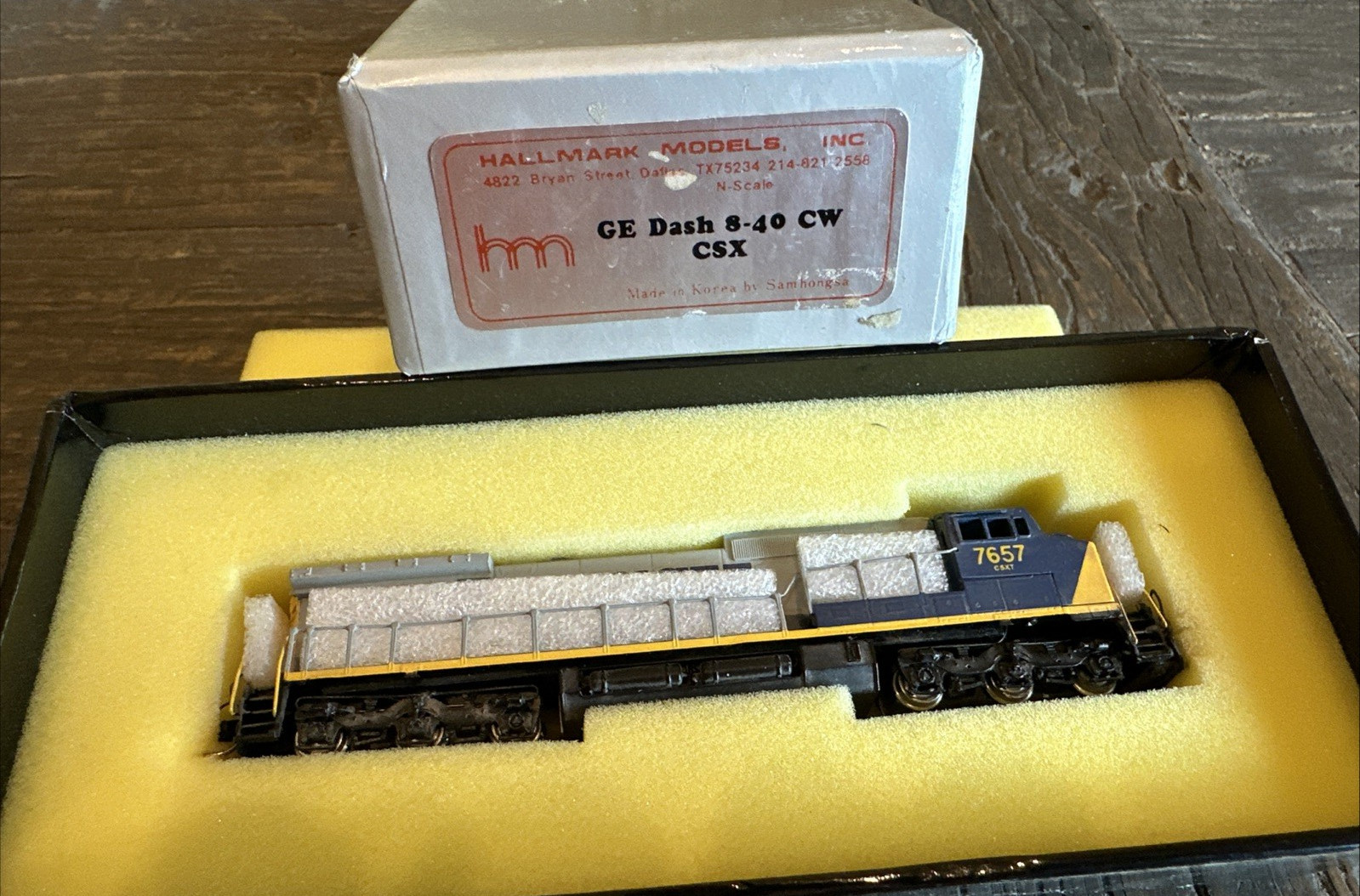 Hallmark Models N Scale Brass #588 GE Dash 8-40C CSX #7657 FP LNIB Runs Well!