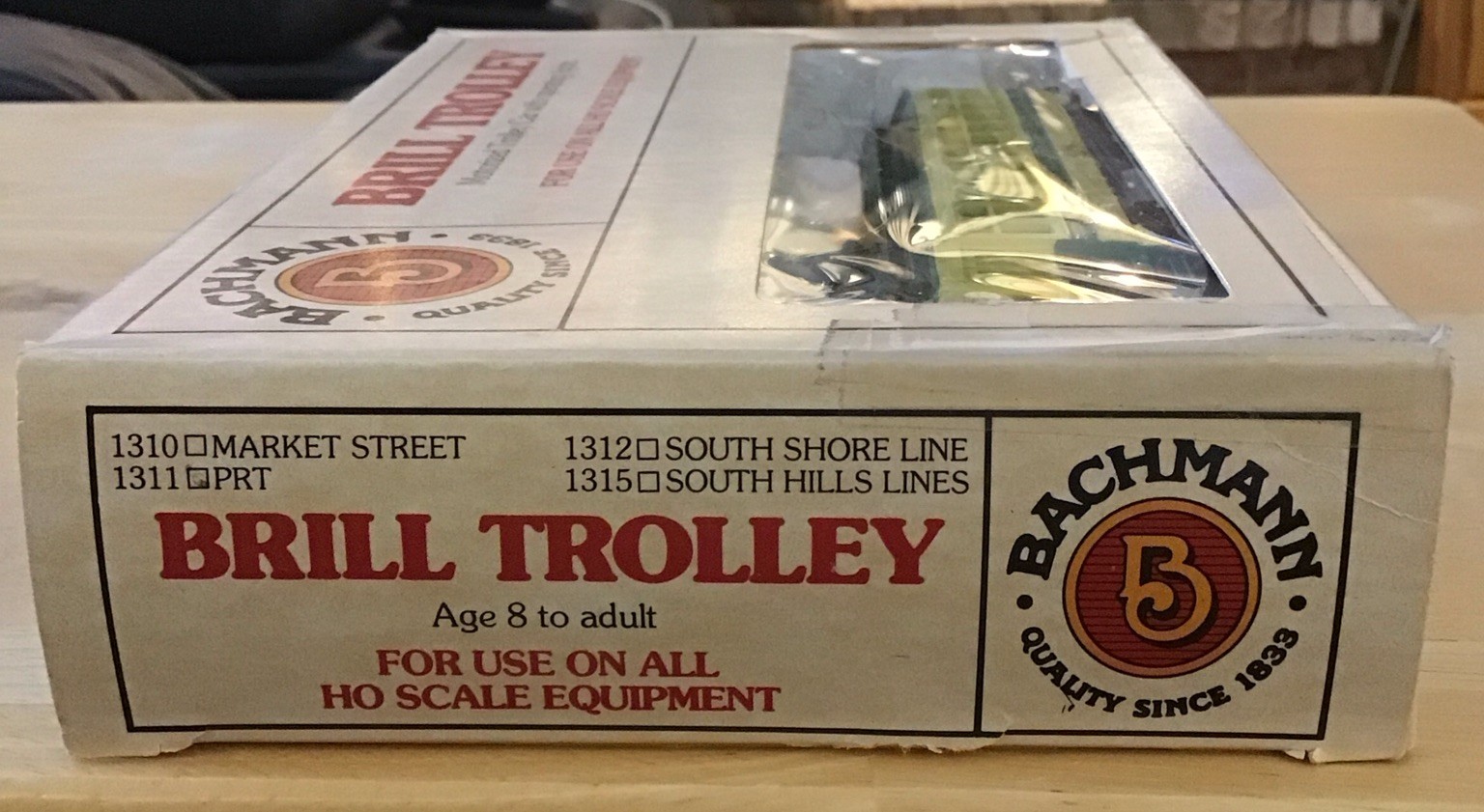 Bachmann HO Brill Trolley #1311 PRT no 304 In Box With Liner & Instructions