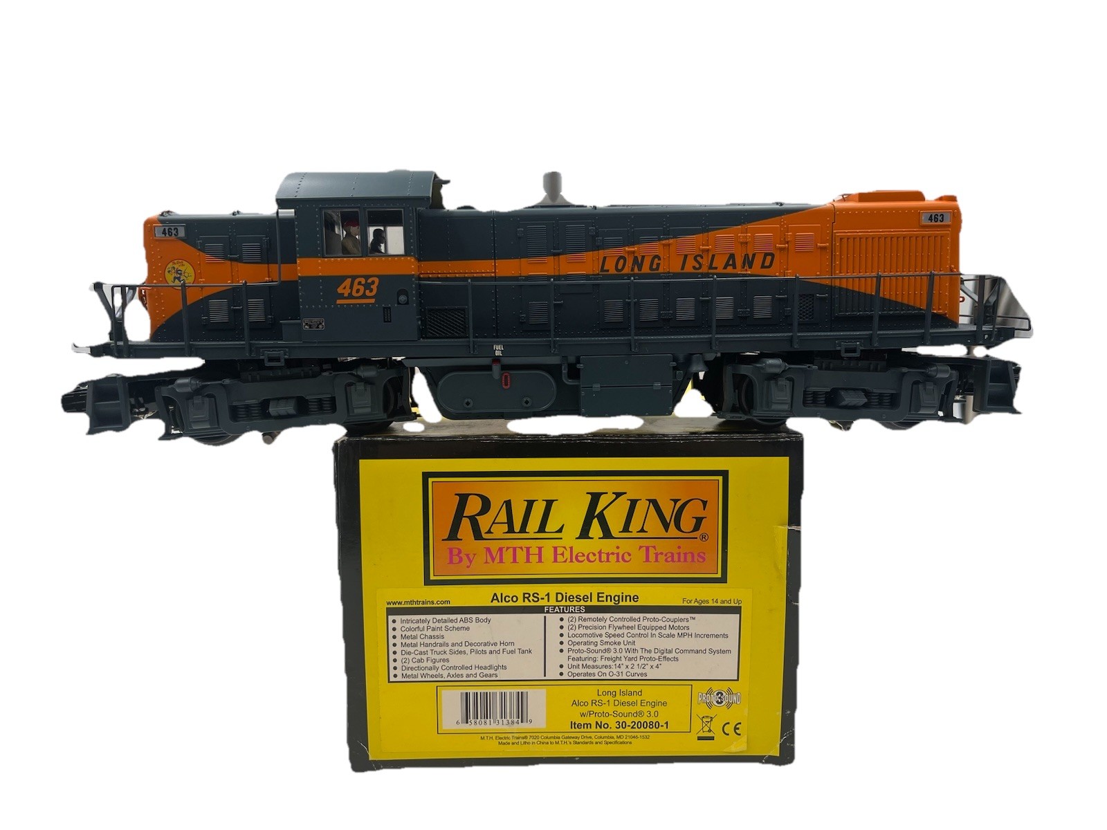 O Gauge Rail King 30-20080-1 Alco Rs-1 Diesel Engine Long Island 463 PS3