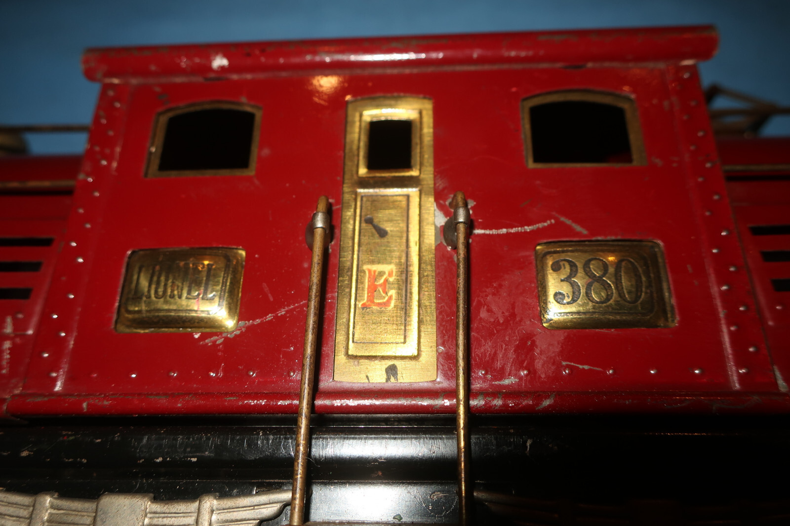 Lionel Pre-war Standard Gauge #380E Electric Locomotive. E Stamped on Doors