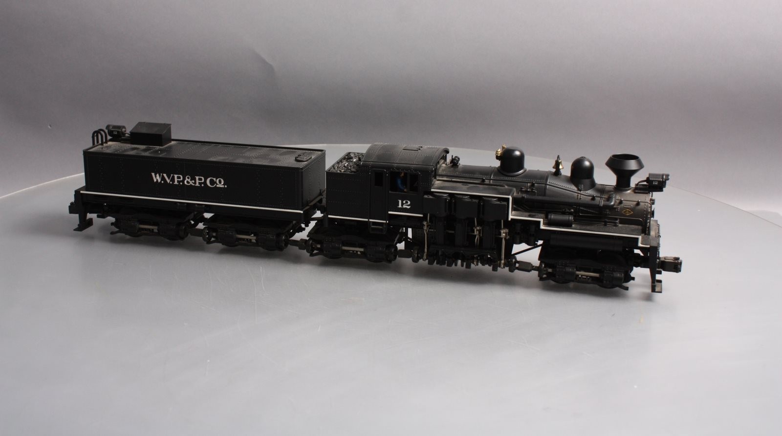 MTH 20-3023-1 O Gauge W.V.P&P Shay Steam Locomotive & Tender w/PS1 #12 LN/Box