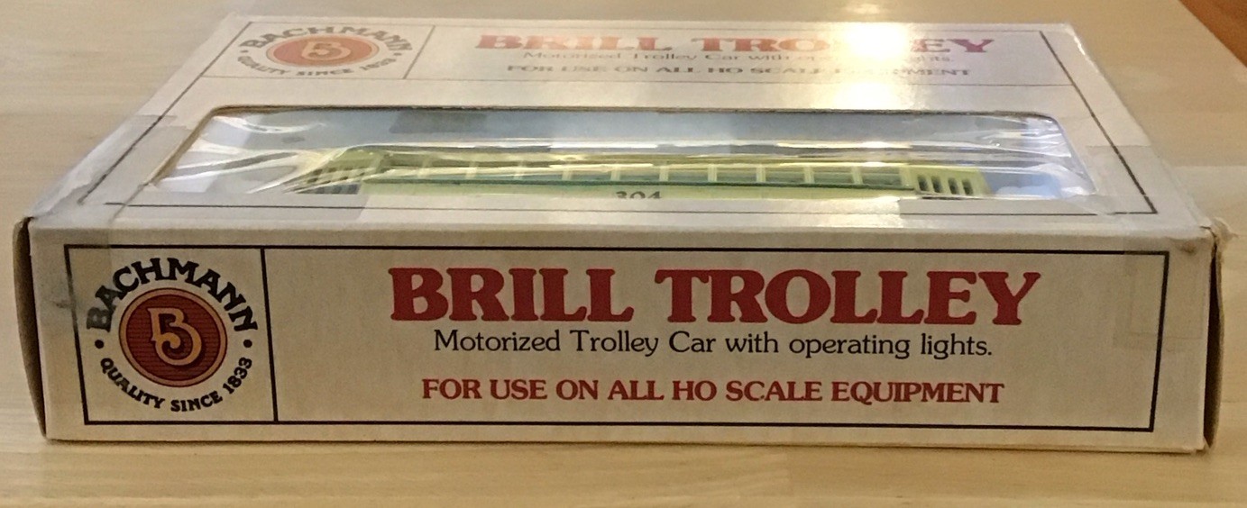 Bachmann HO Brill Trolley #1311 PRT no 304 In Box With Liner & Instructions
