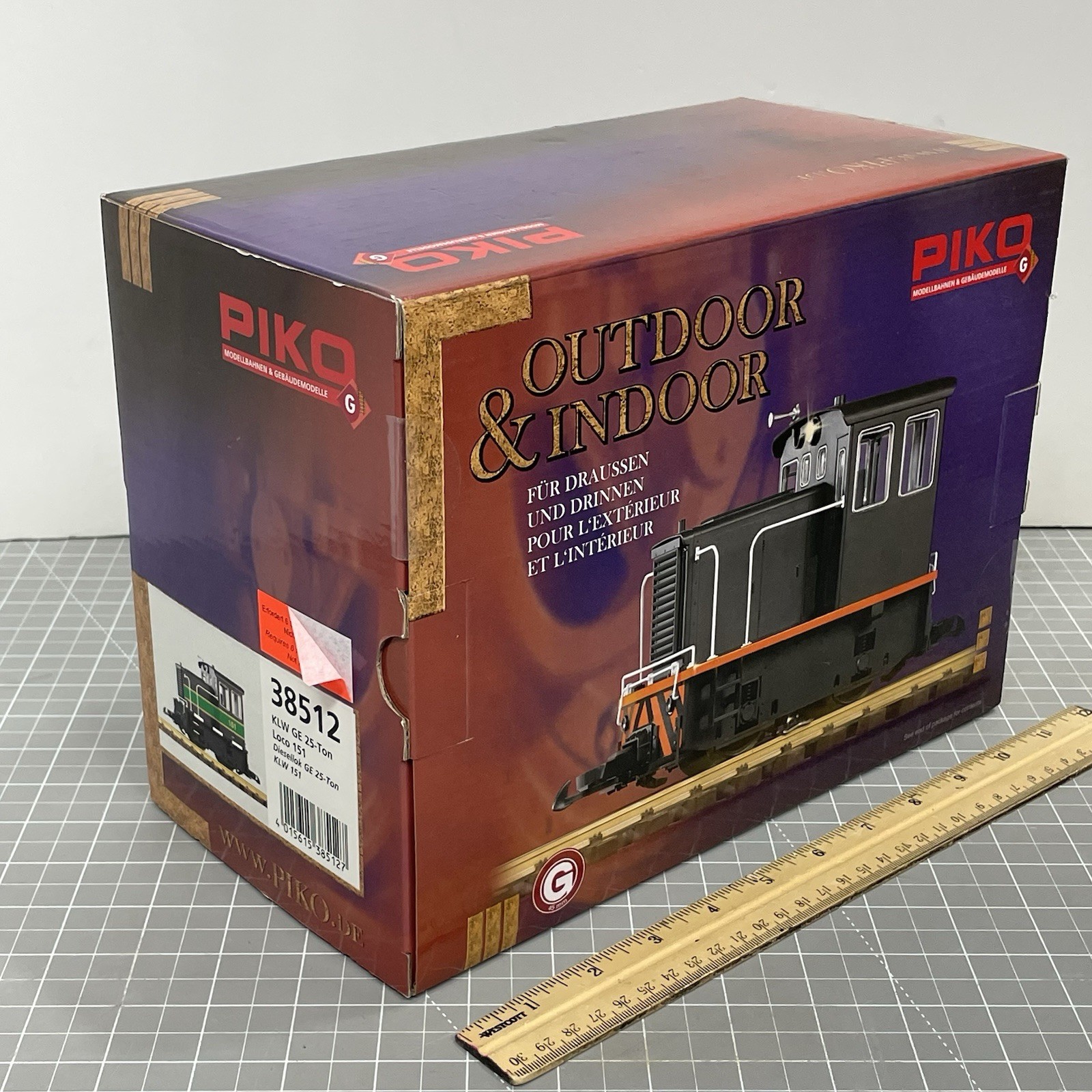PIKO G-Scale KLW 25-Ton Loco 151 Diesel Battery Powered R/C W/Sound 38512 NEW