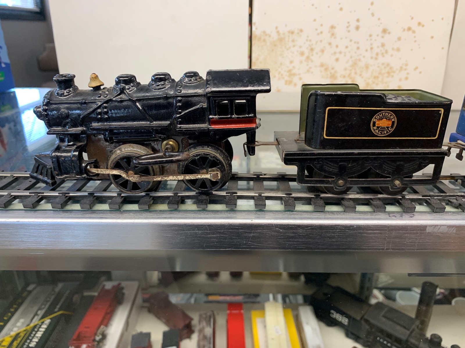 HAFNER O27 GAUGE WIND UP STEAM ENGINE SP TENDER & OVERLAND COACHES GOOD SPRING