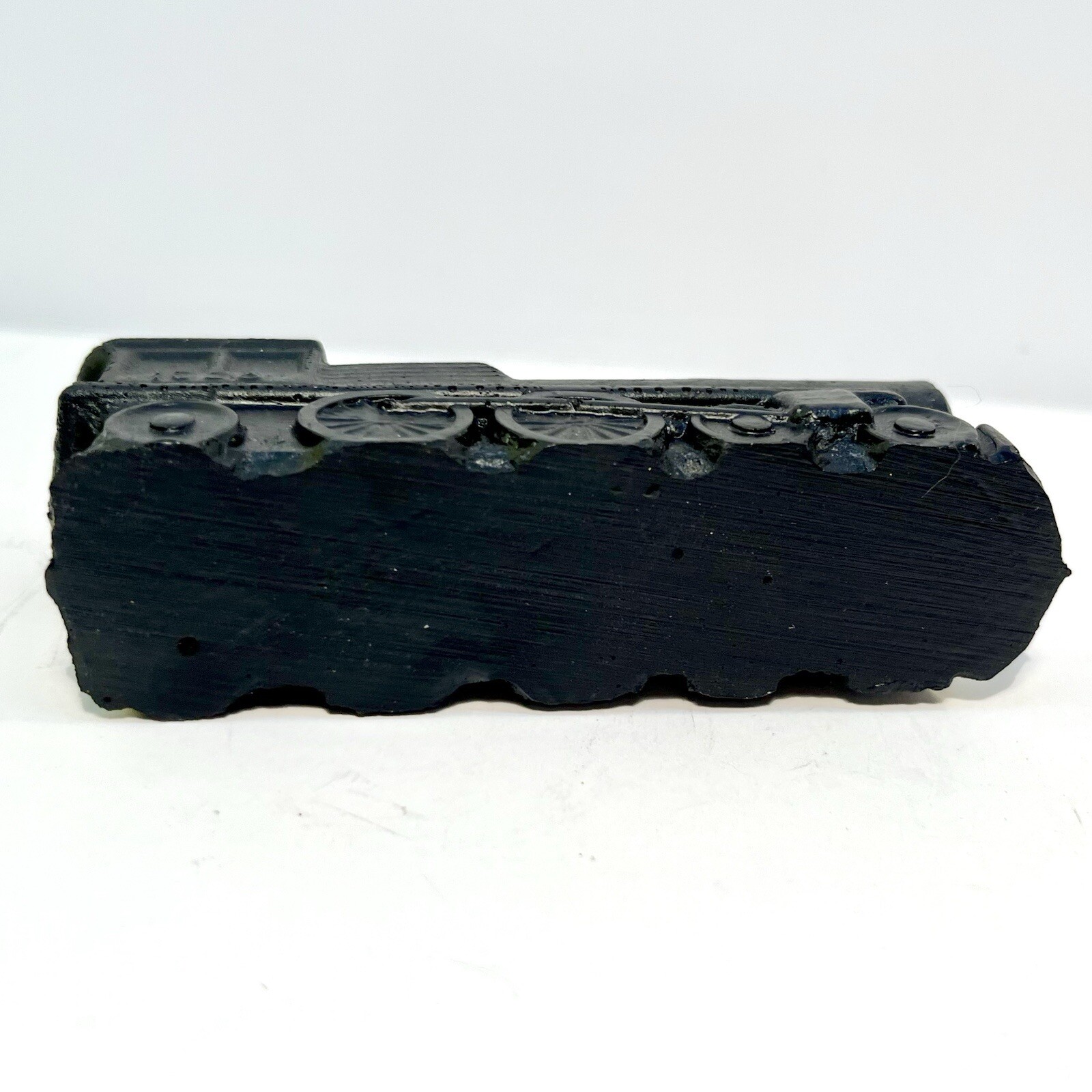 Carved Coal Car Train Steam Engine Locomotive 4.5” Felt Bottom Railroad Figurine