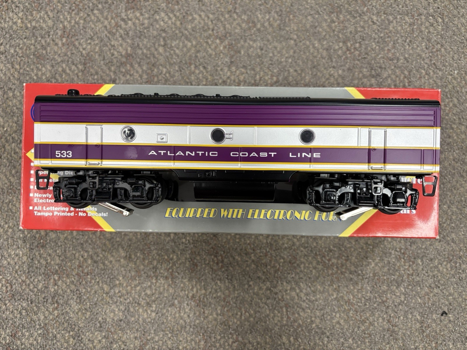 + Williams O ACL Atlantic Coast Line #533 F7 Dummy B Unit Locomotive F7208