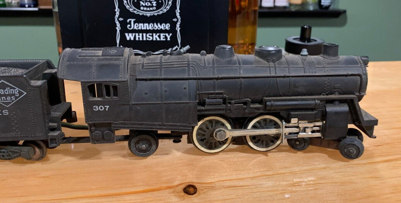 1940’s-50’s American Flyer 307 4-4-2 Reading Lines Steam Locomotive & Tender