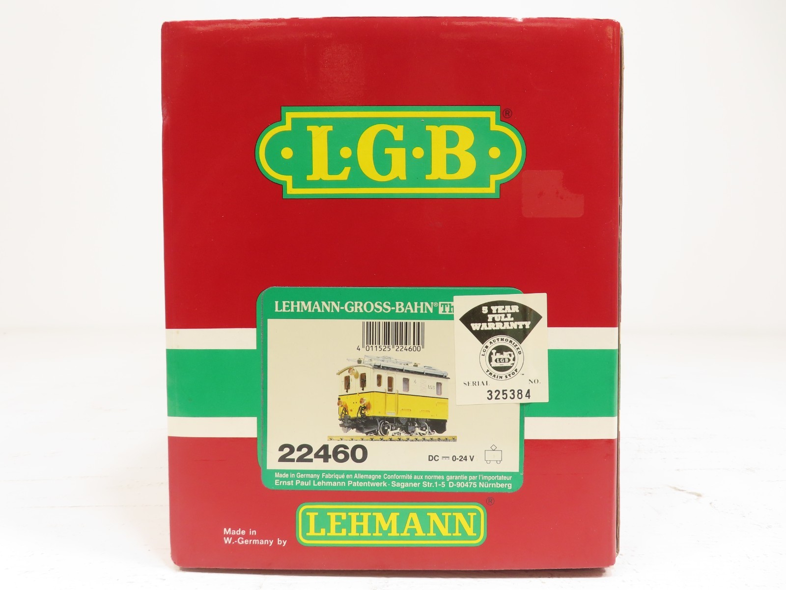 LGB 22460 G Scale Zahnrad E Lok Yellow Electric Rack Loco NIB