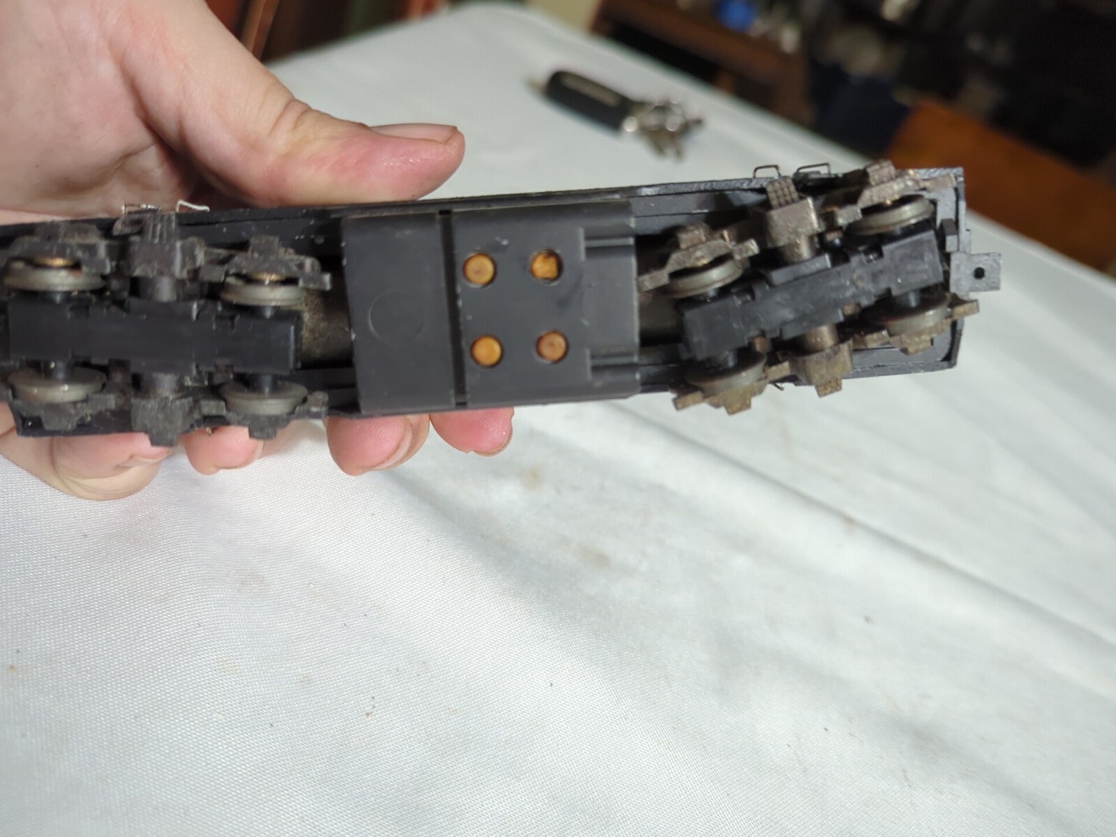 HTF Ho Gauge Heavy Brass Or Steel Santa Fe Locomotive Shell & B Unit