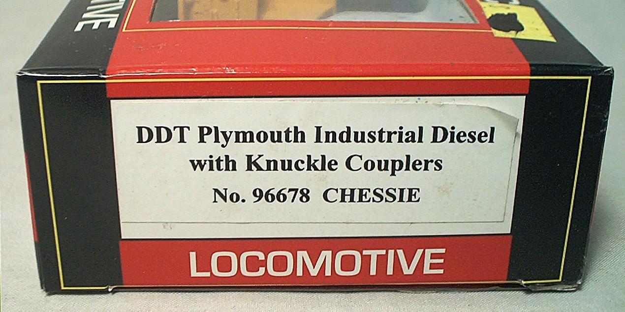 MODEL POWER 96678 HO CHESSIE DDT PLYMOUTH INDUSTRIAL DIESEL W/ KNUCKLE COUPLERS