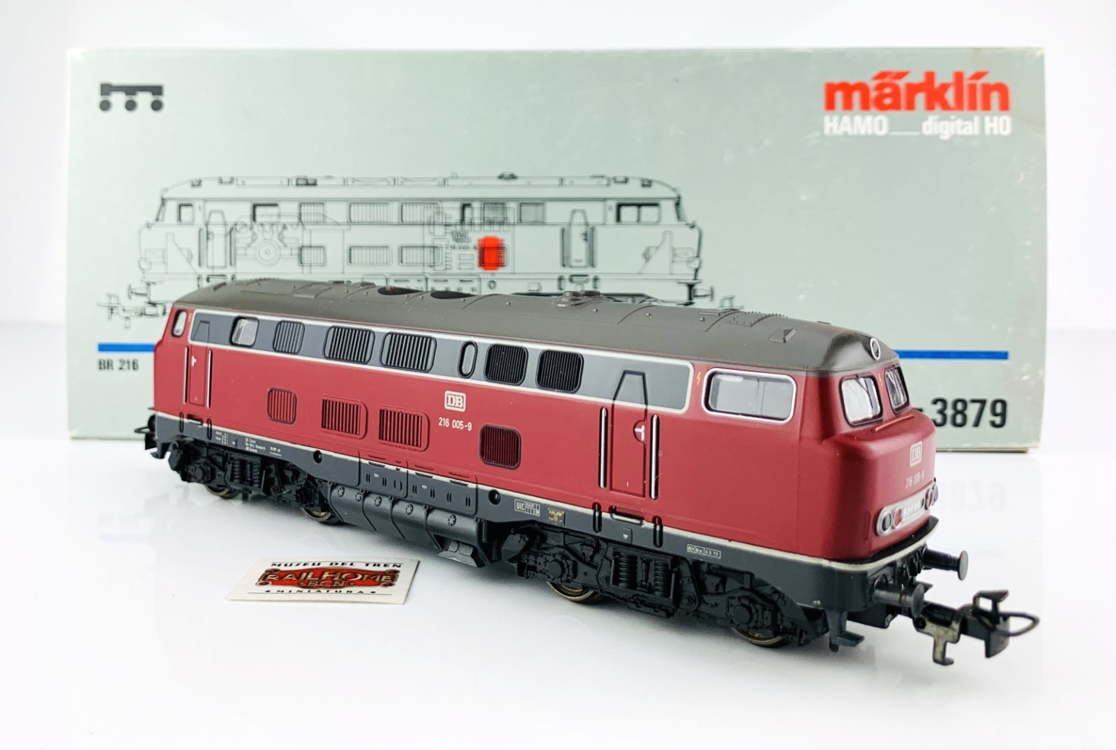 CS620 MARKLIN H0 3879 HAMO – DIESEL LOCOMOTIVE DB BR 216 005-9 – ANALOG DC