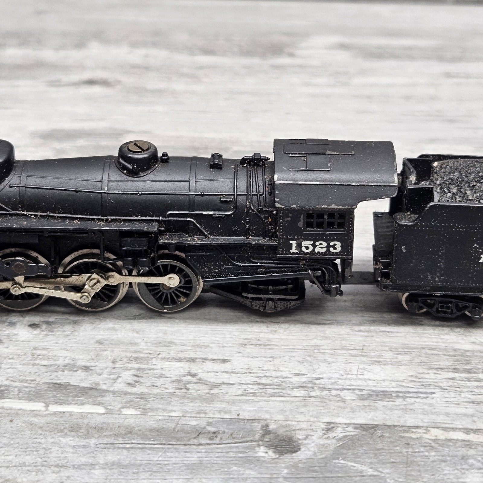 N Scale Atlas Atlantic Coast Line Tender And Locomotive #1523 Tested and Works