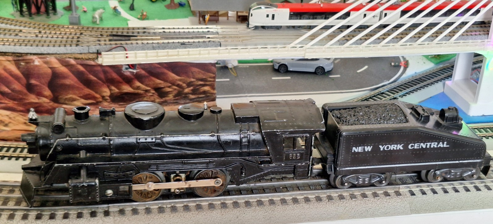 Vintage Marx O Gauge locomotive 666 DieCast W Tender NYC Tested