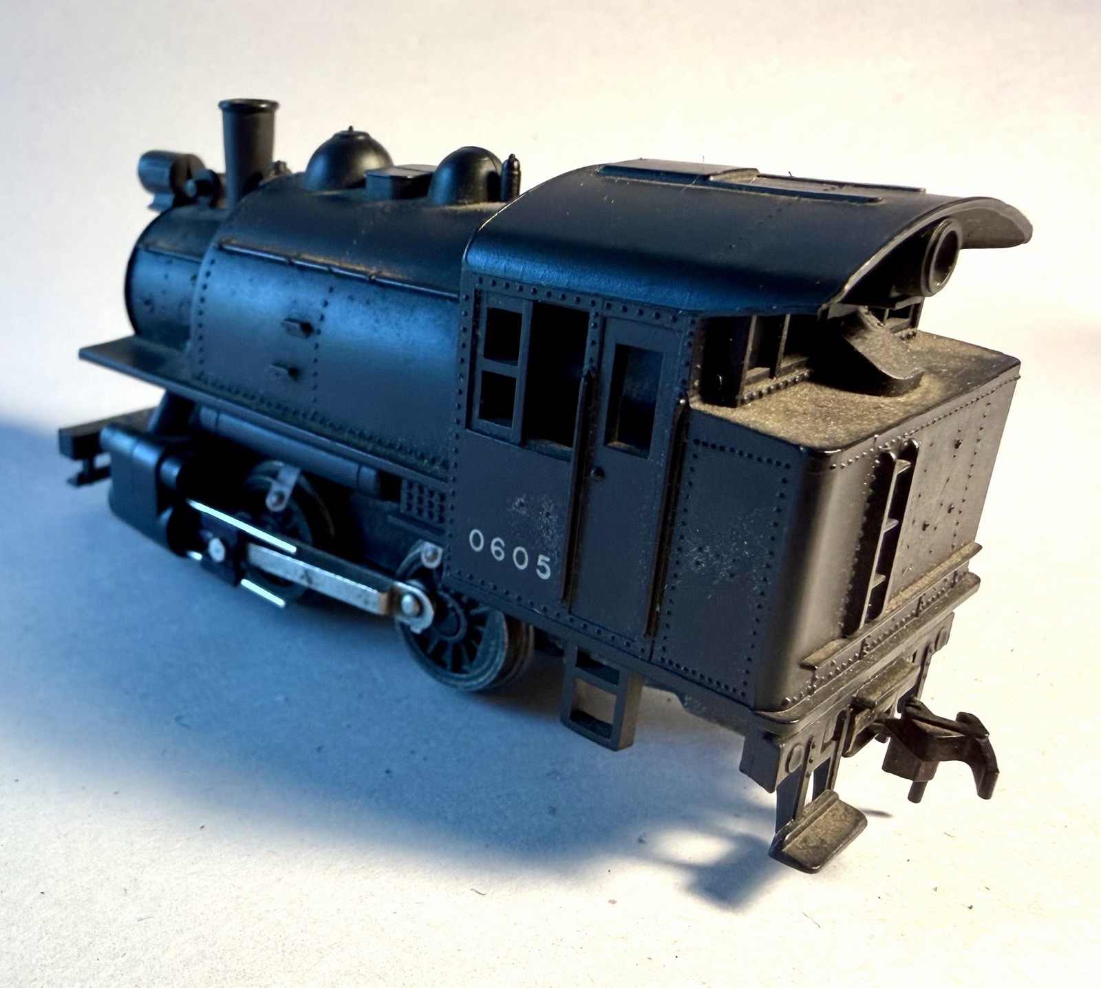 HO 1:87 0-4-0 Steam Locomotive 0605 Black Plastic Metal Untested #2