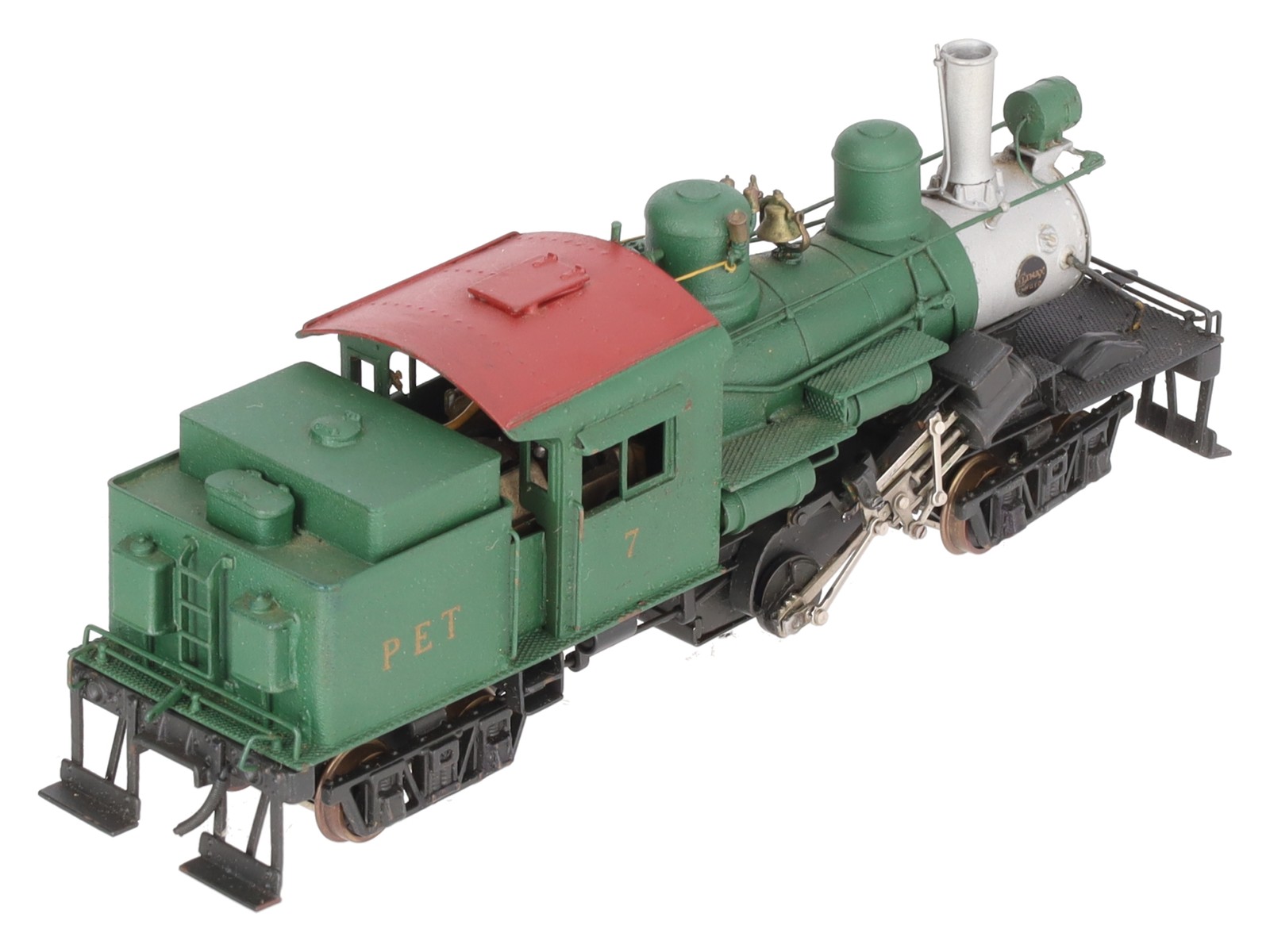 United Models PFM BRASS HO PET Green Climax Class C Logging Steam Locomotive #7