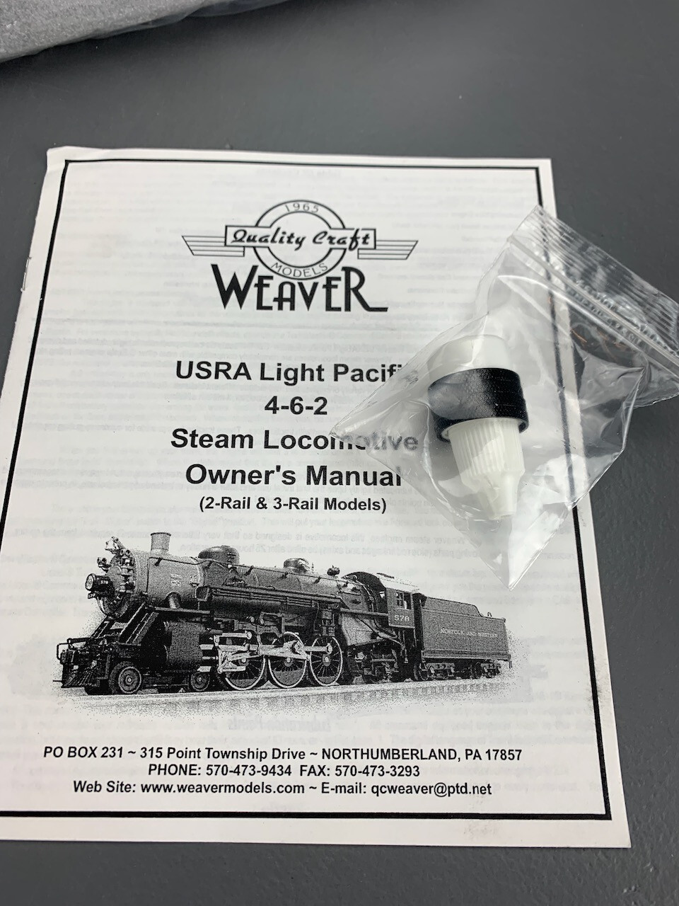 O Scale Weaver USRA Light Pacific 4-6-2 Maine Central #519 w/Sound O2015 XV