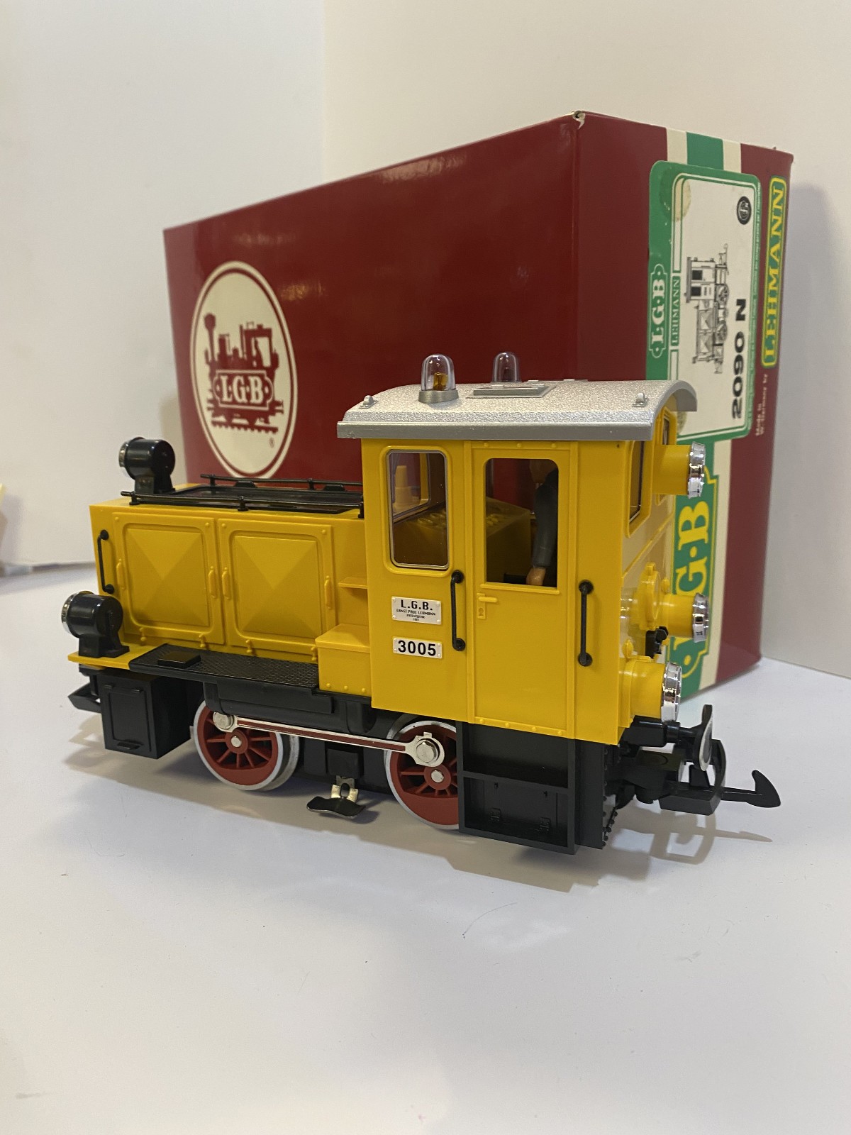 LGB 2090N – Yellow G-Scale Locomotive – # 3005 Loco In Box – Lehmann