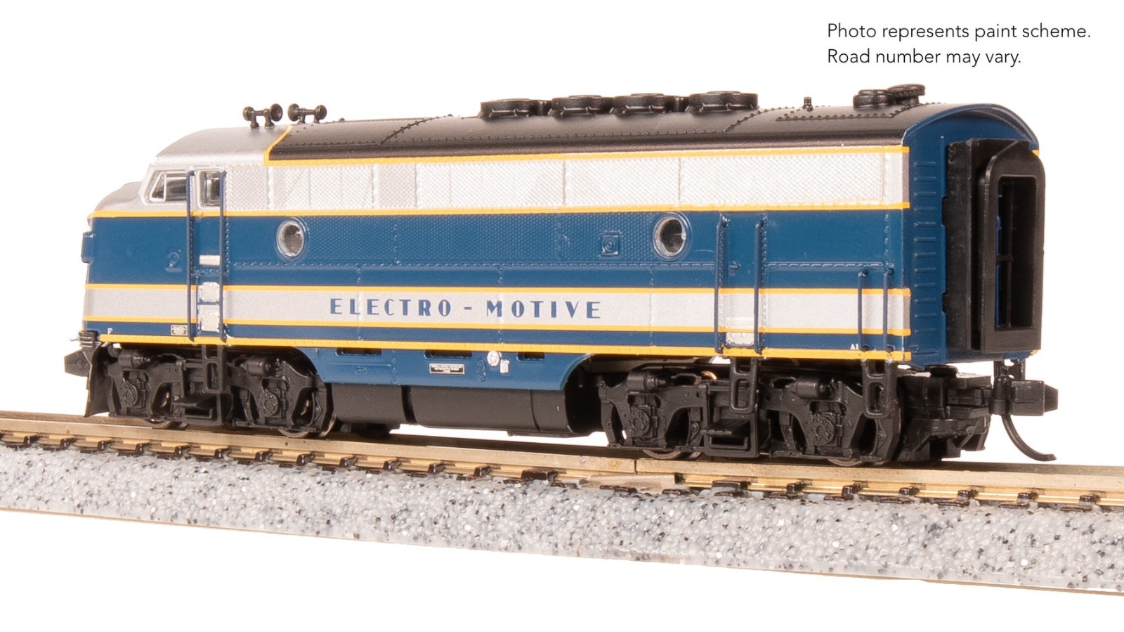 Broadway 9205 EMD F3 A/B, Demo 754A1/754B1, Blue & Aluminum, A-unit Paragon4
