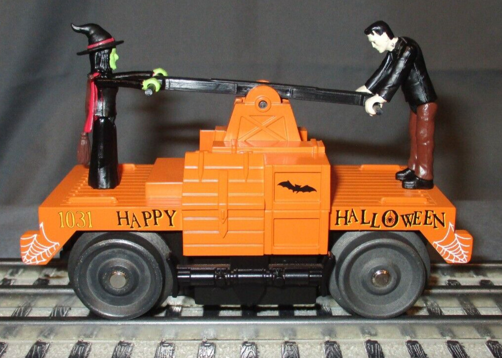 MTH 30-5241 Halloween #1031 (Orange) “Bump-N-Go” Hand Car O/027 ga wks/ Lionel