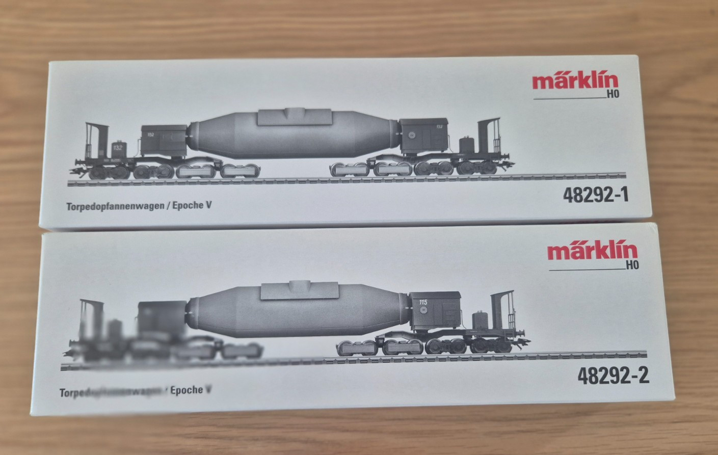 MäRKLIN HO 48292 SET WITH TWO TORPEDO LADLE CARS TYP 8008 EUH BRAND NEW