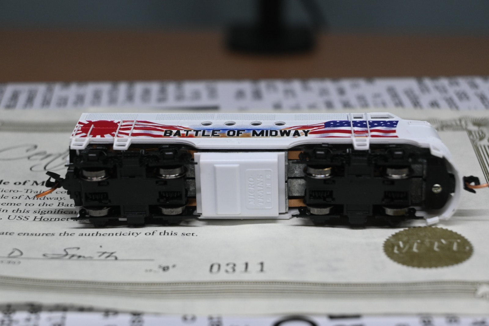 N Scale Micro Trains Battle of Midway Locomotive / Caboose Set