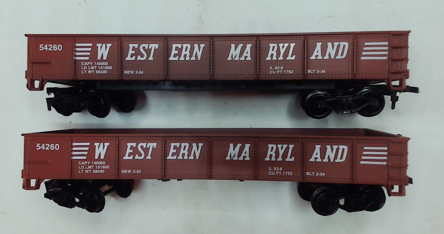 Western Maryland HO 0-6-0 Loco 1203, Tender, Boxcar, 2 Gondolas, Caboose (TG055)