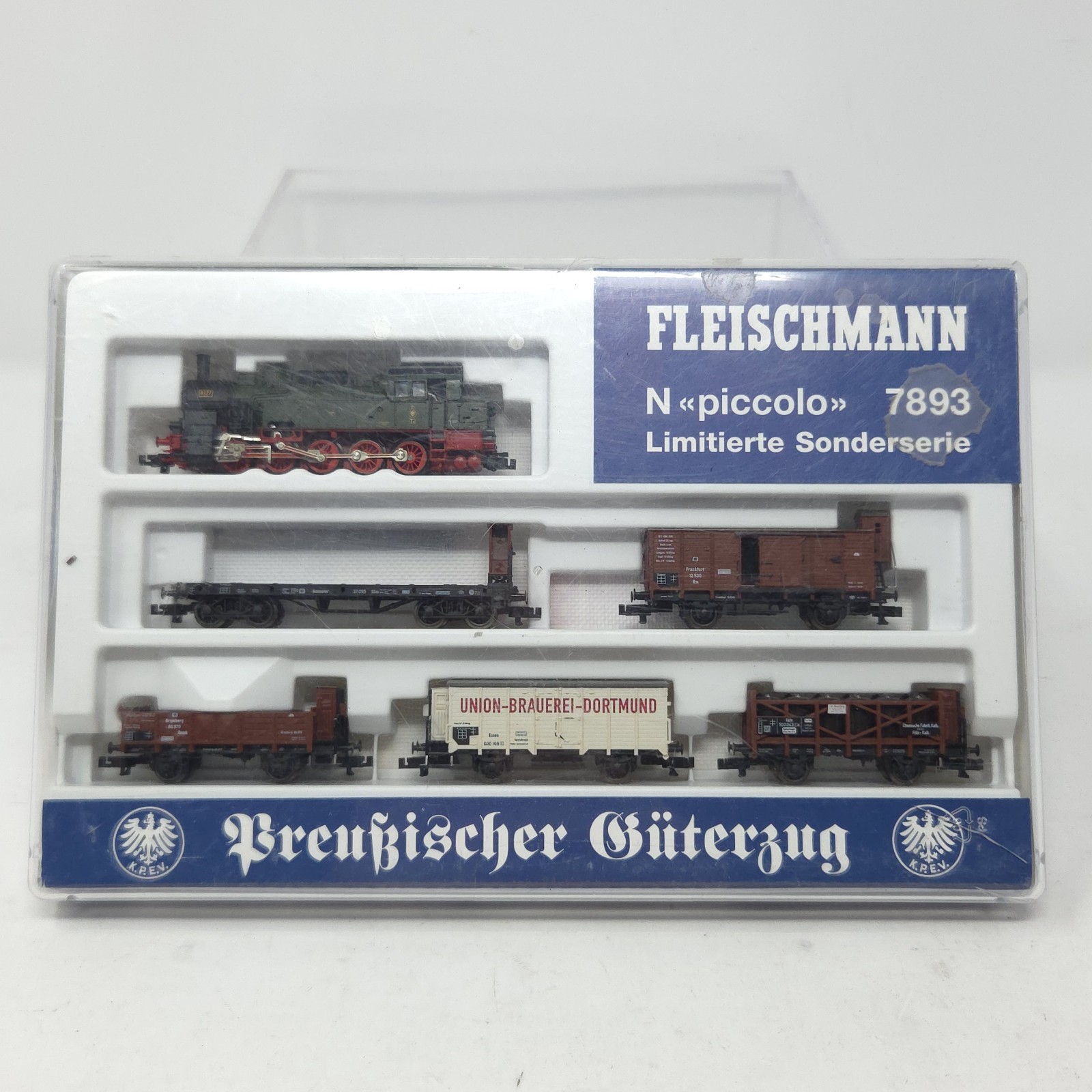 Fleischmann 7893 Prussian Freight Train With Steam Kpev N Gauge Limited Edition
