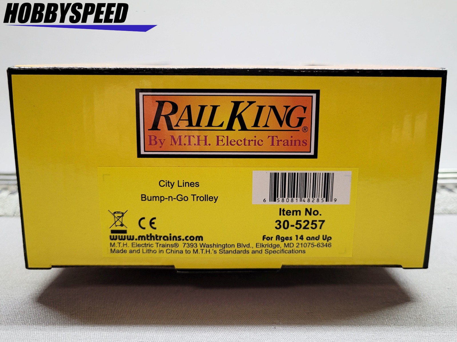 MTH RAILKING CITY LINES TRANSIT BUMP N GO TROLLEY O GAUGE street car 30-5257 NEW