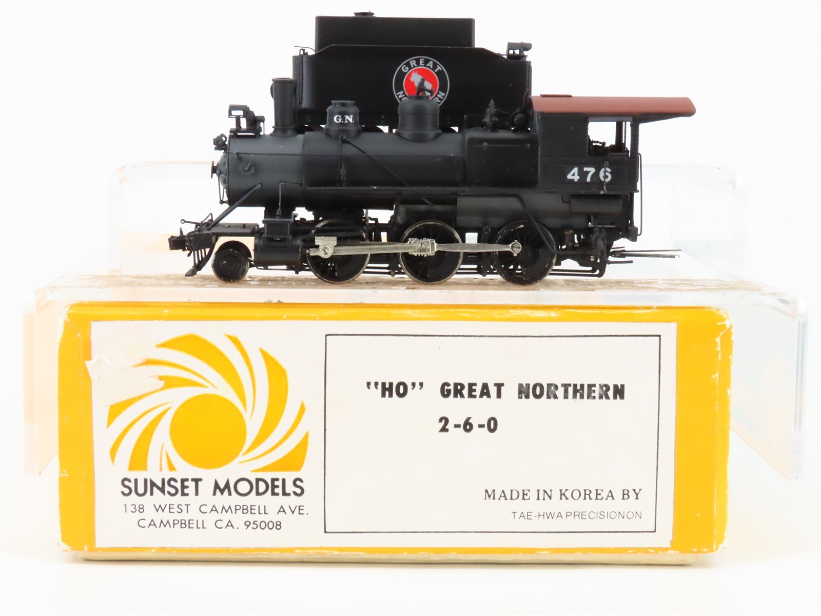 HO Scale Sunset/Tae-Hwa BRASS GN Great Northern 2-6-0 Steam #476 – Custom