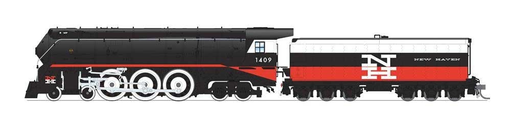 Broadway HO 8088 Class I-5 4-6-4 – Standard DC – Stealth Brass Hybrid New Haven