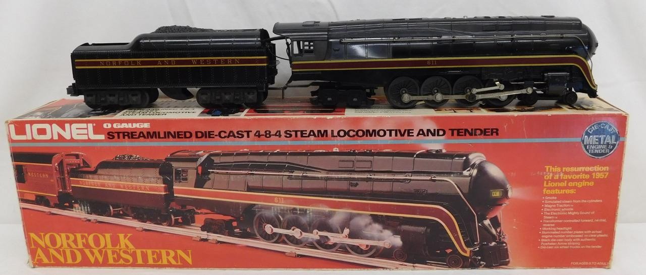 Lionel 6-8100 Norfolk & Western J-Class 4-8-4 Steam Engine N&W Streamlined 611